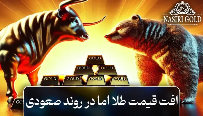 افت قیمت طلا از بالاترین رکورد خود، اما همچنان در مسیر رشد